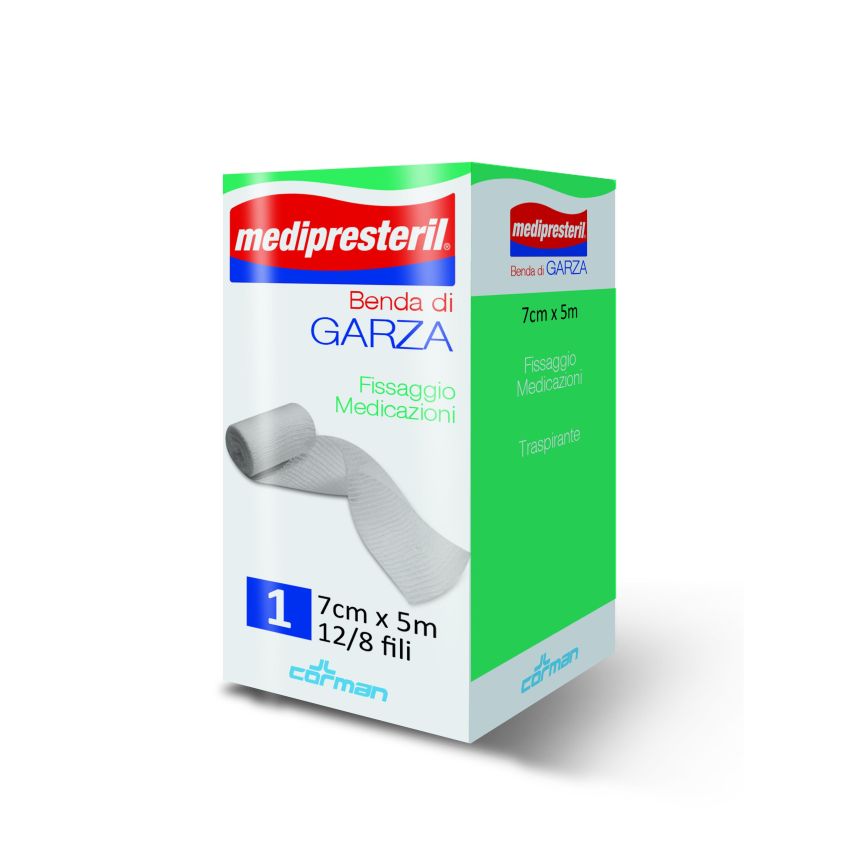 MediPresteril Bendaggio Sterile in Garza 12/8, 7x5 cm