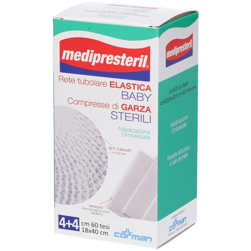 Medipresteril Ombelico Rete Tubolare Elastica - Pacco da 4 Pezzi