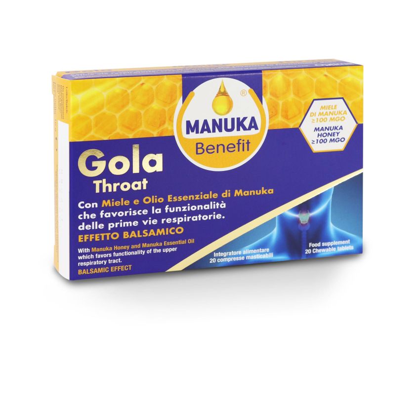 Benefici per la Gola Manuka Throat - 20 Compresse