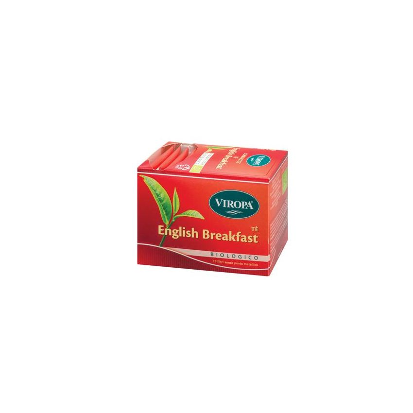 Viropa Tè Bio inglese per la colazione con 15 filtri