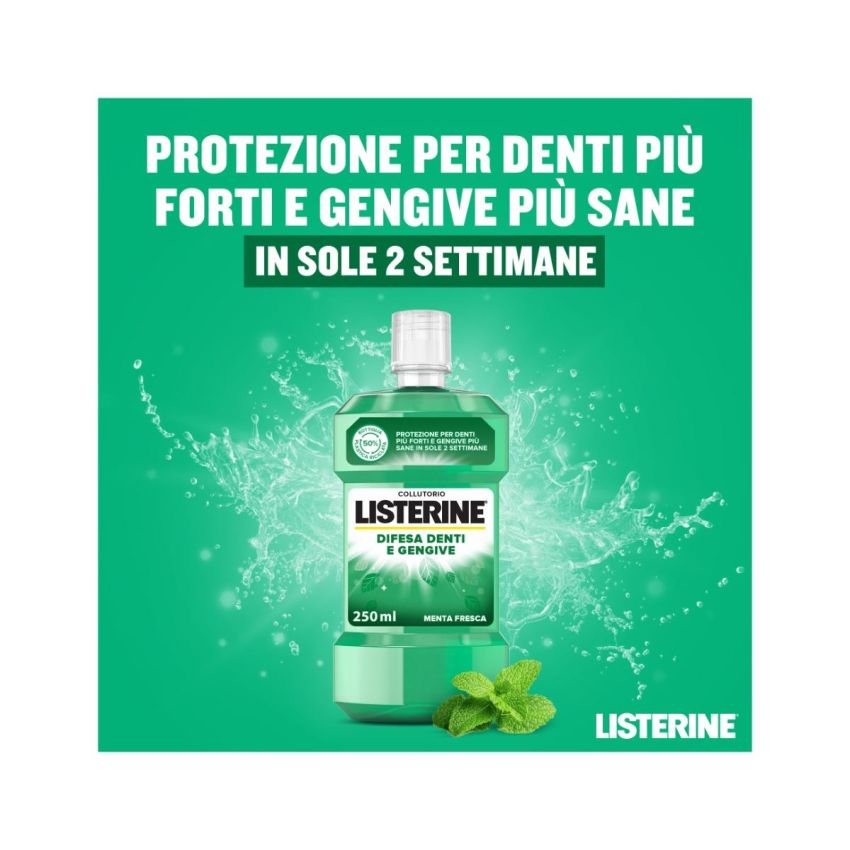 Listerine Difesa Avanzata per Denti e Gengive, Collutorio, Confezione Doppia da 500ml