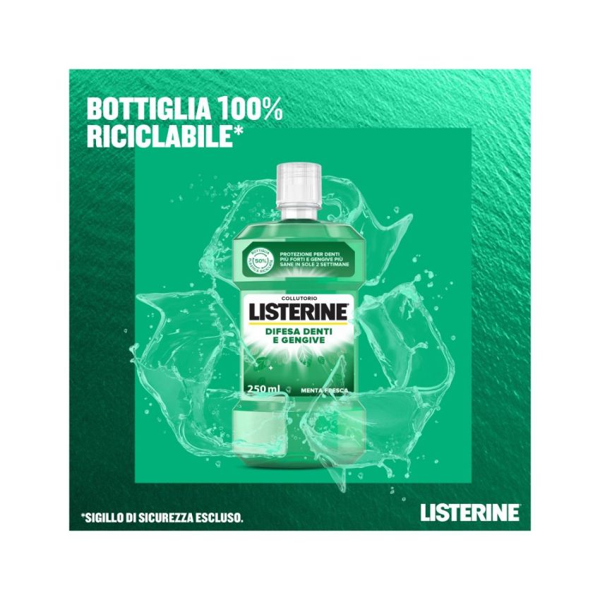 Listerine Difesa Avanzata per Denti e Gengive, Collutorio, Confezione Doppia da 500ml