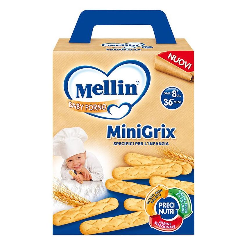 Mellin Minigrix Cibo per Bambini dai 8 ai 34 Mesi, 180g