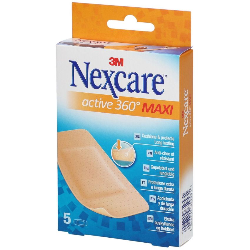Nexcare Active Cerotto Adesivo a 360 Gradi - Pacco da 5 Pezzi