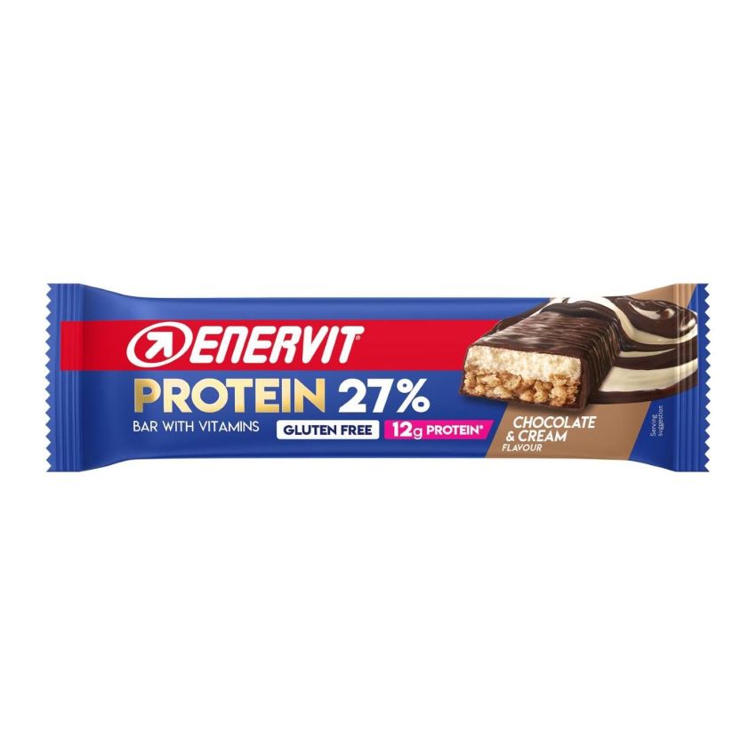 Enervit 27% Protein Bar al gusto cioccolato e crema, 45g