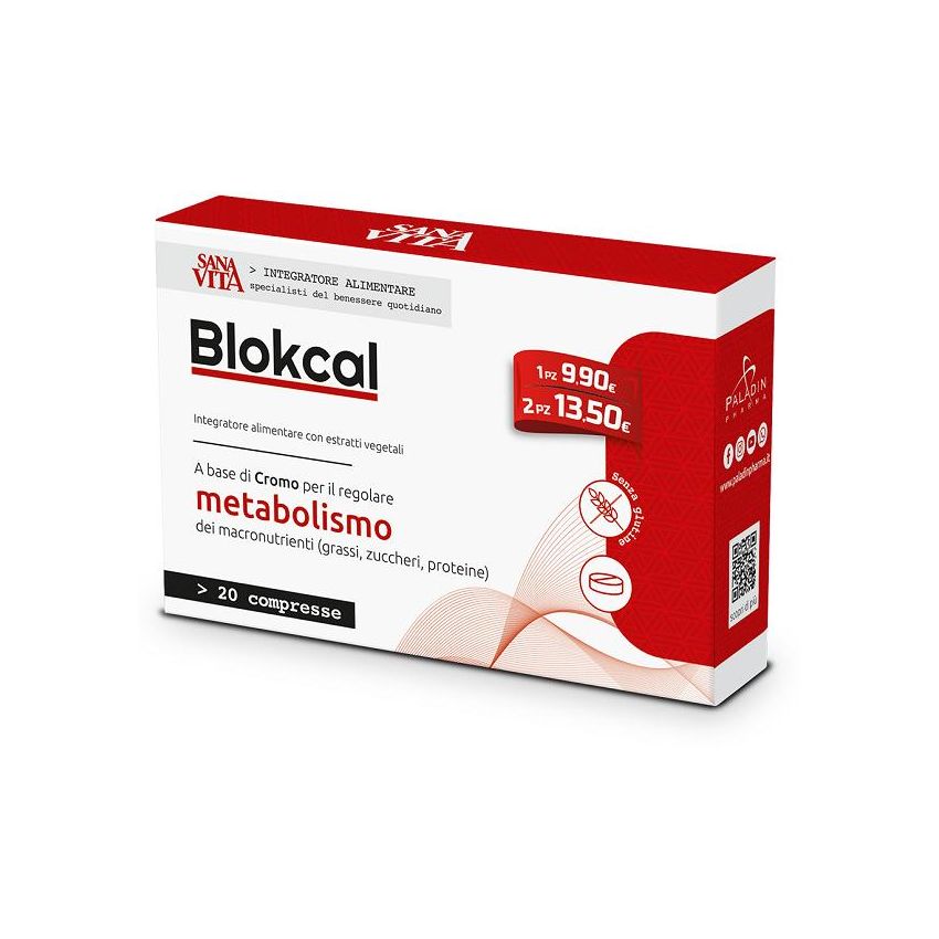 Sanavita Blokcal Compresse Dimagranti - Confezione da 20 Pezzi