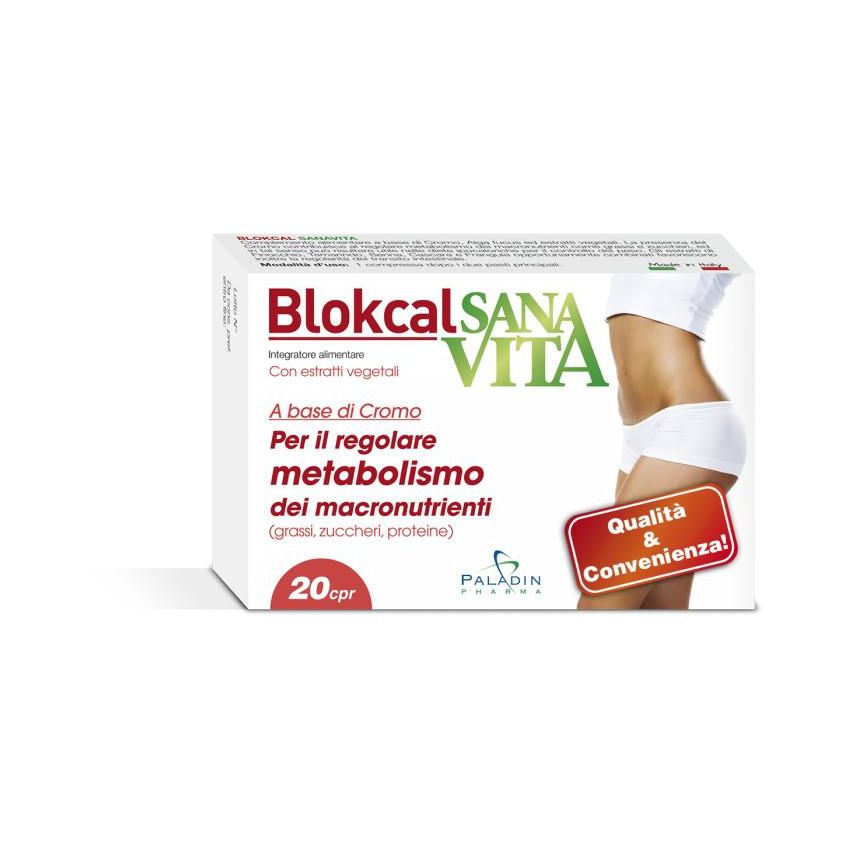 Sanavita Blokcal Compresse Dimagranti - Confezione da 20 Pezzi