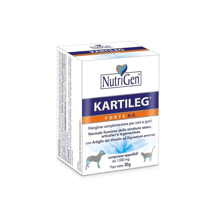 Nutrigen Kartileg Forte - Integratore per articolazioni cani e gatti, 60 tavolette