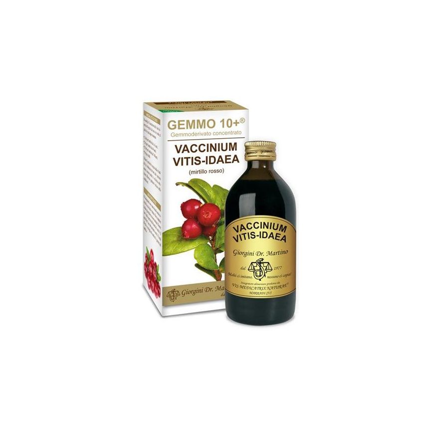 Dr Giorgini - Mirtillo Rosso Gemmo 10+ Liquido senza Alcol, 200ml