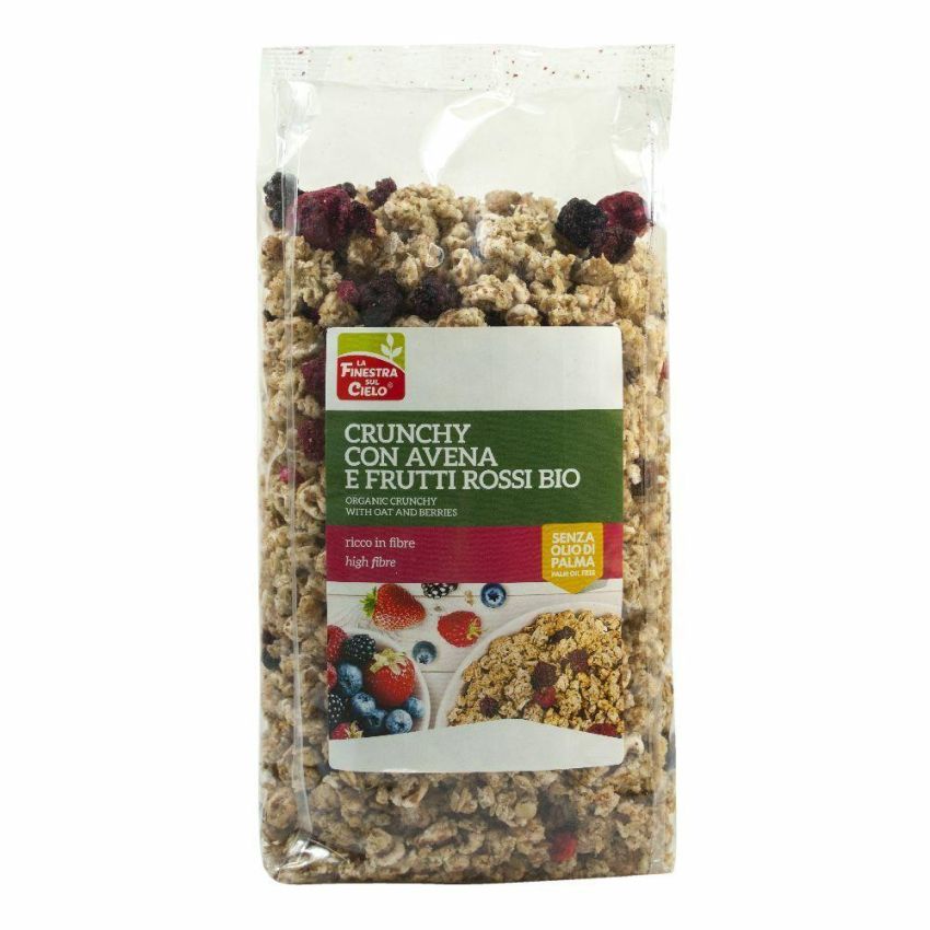 Crunchy Avena e Frutti Rossi Bio - 375g