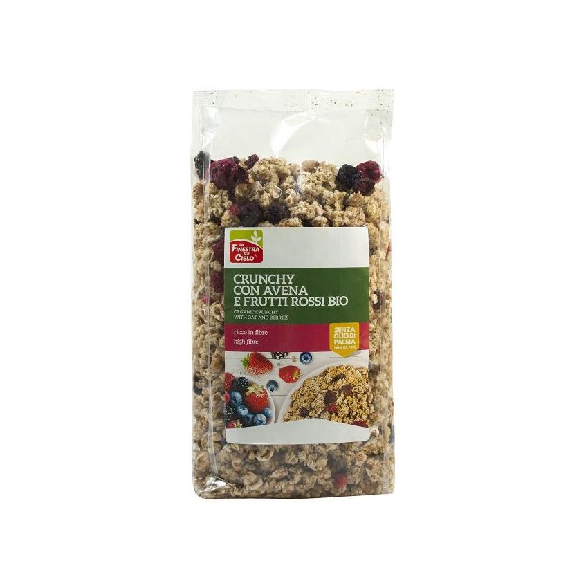 Crunchy Avena e Frutti Rossi Bio - 375g