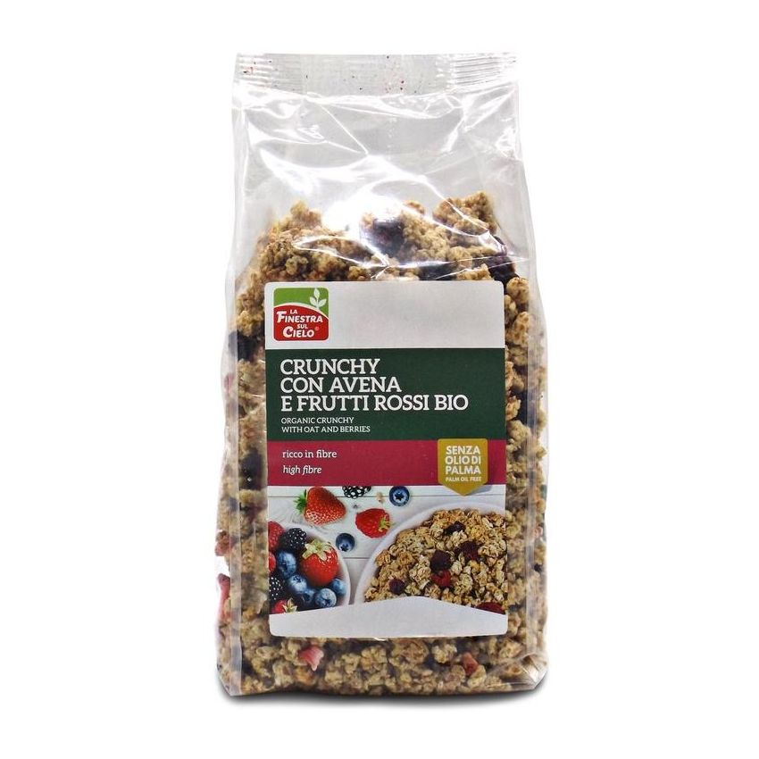 Crunchy Avena e Frutti Rossi Bio - 375g