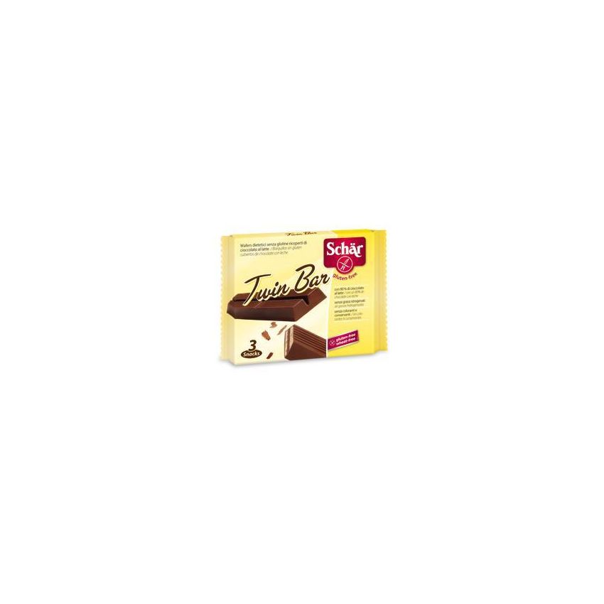 Schar Twin Barrette di Wafer al Cioccolato e Latte, Pack da 3