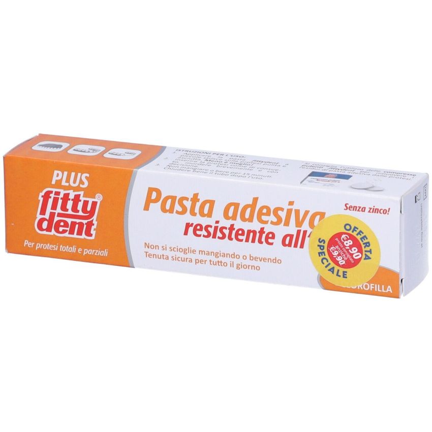 Pasta Adesiva Fittydent Plus con Clorofilla per Protesi Dentarie