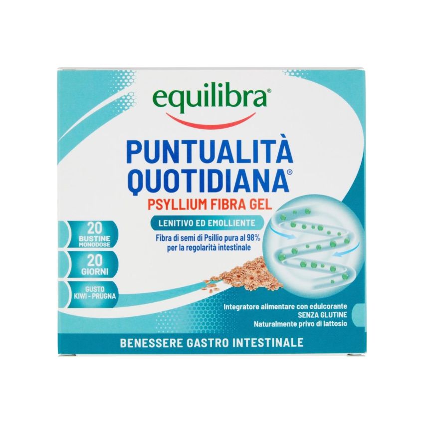 Equilibra Psyllium - Bustine di Fibra-Gel per Equilibrio Intestinale, 20 bustine