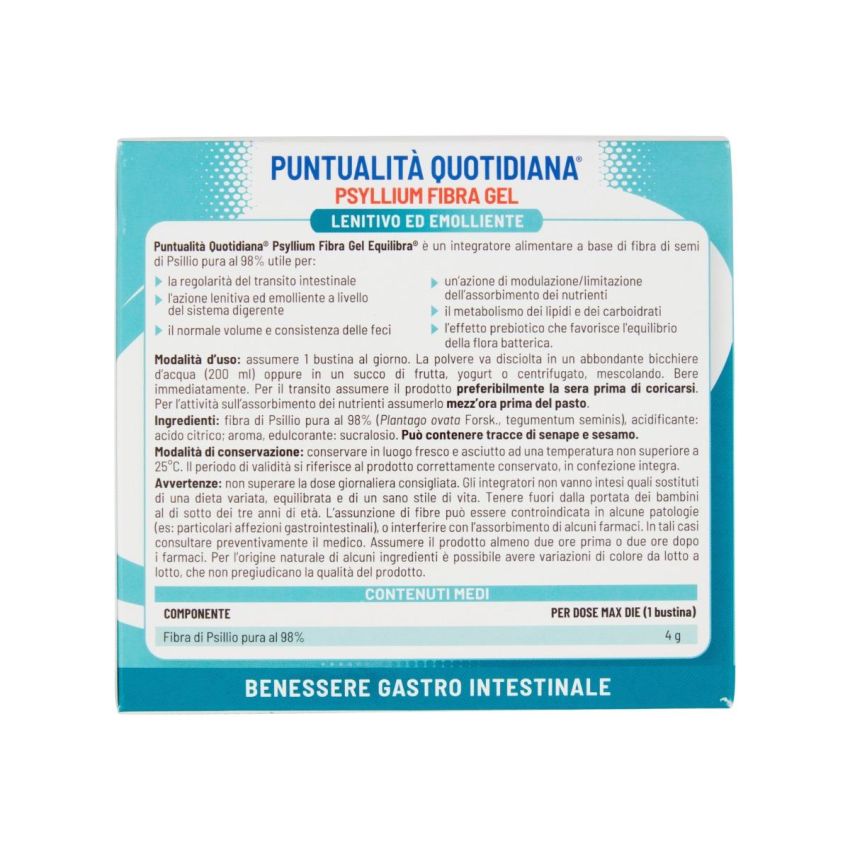 Equilibra Psyllium - Bustine di Fibra-Gel per Equilibrio Intestinale, 20 bustine