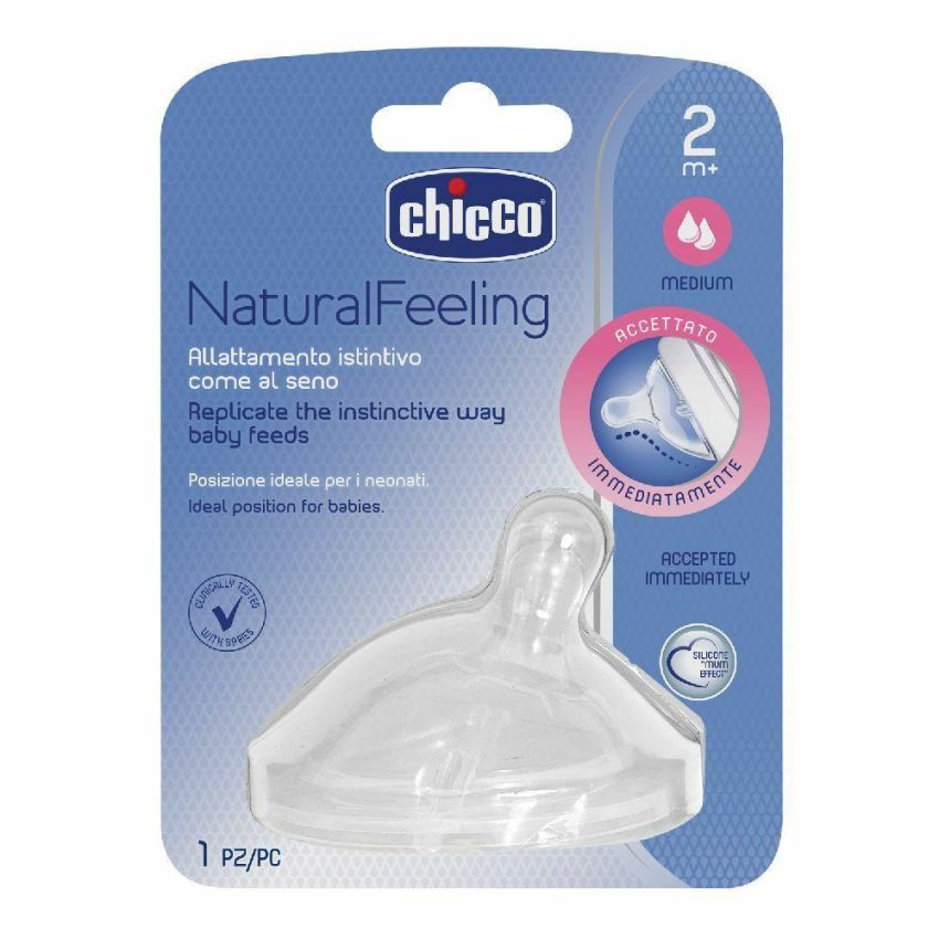 Tettarella Chicco Natural Feeling per 2 Mesi e Oltre con Flusso Medio