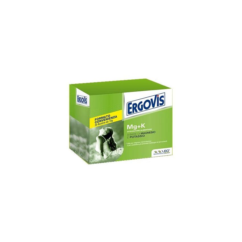 Ergovis MG+K - Integratore Alimentare in Bustine - Confezione da 30
