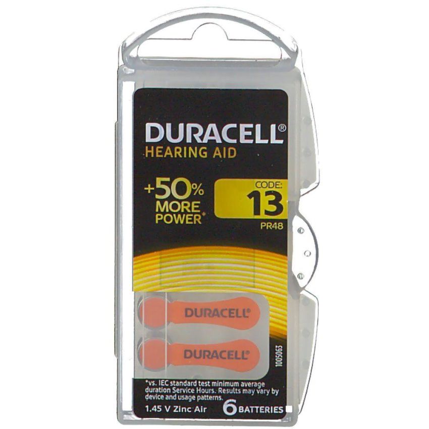 Batterie Duracell Easy Tab N¬∞13 Arancio per Apparecchi Acustici