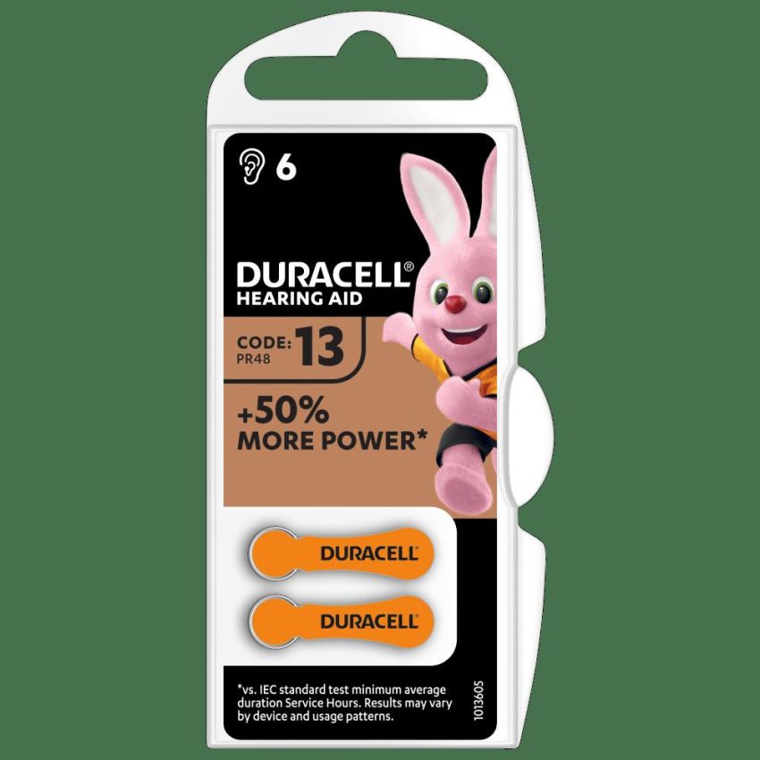 Batterie Duracell Easy Tab N¬∞13 Arancio per Apparecchi Acustici