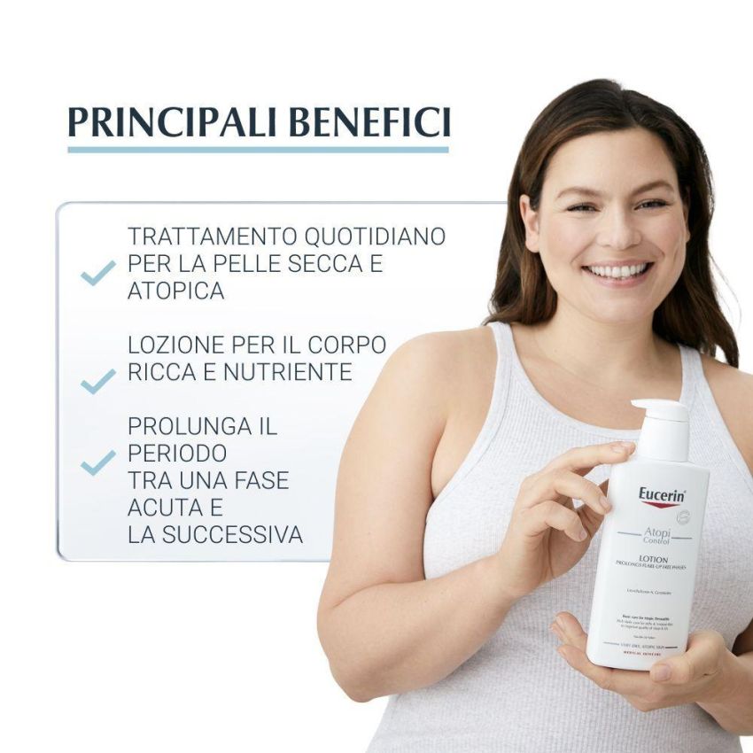 Eucerin AtopiControl Emulsione Idratante per il Corpo, 400ml