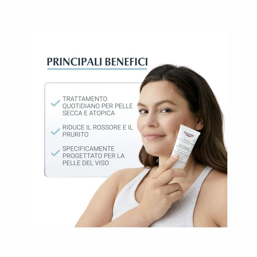 Eucerin AtopiControl Crema Idratante per il Viso - 50ml
