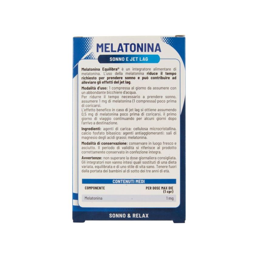 Equilibra Melatonina - 75 Compresse per il Sostegno del Sonno