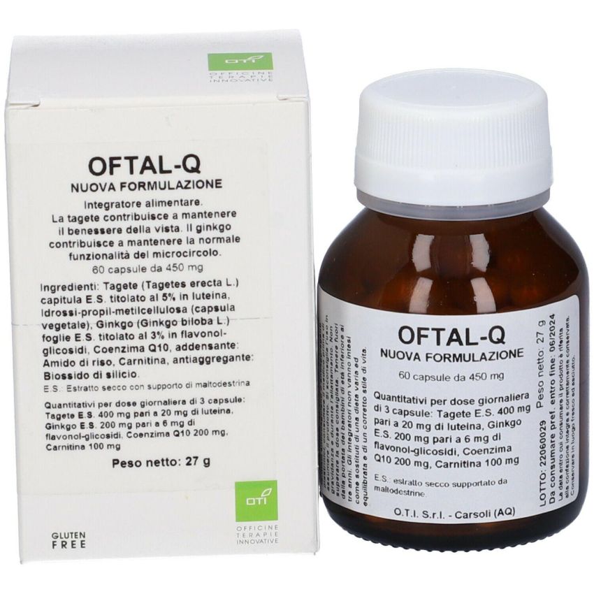 Oti Oftal-Q - Capsule per la Salute Oculare, Confezione da 60