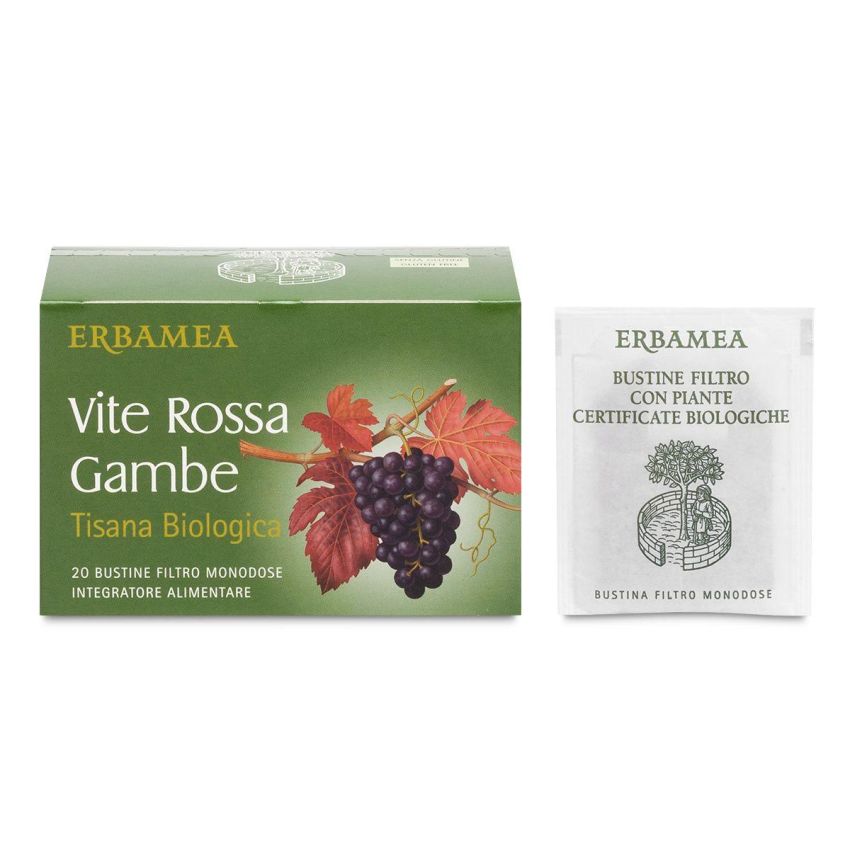 Erbamea Biologica: Tisana alla Vite Rossa per Gambe - 20 Bustine Monodose