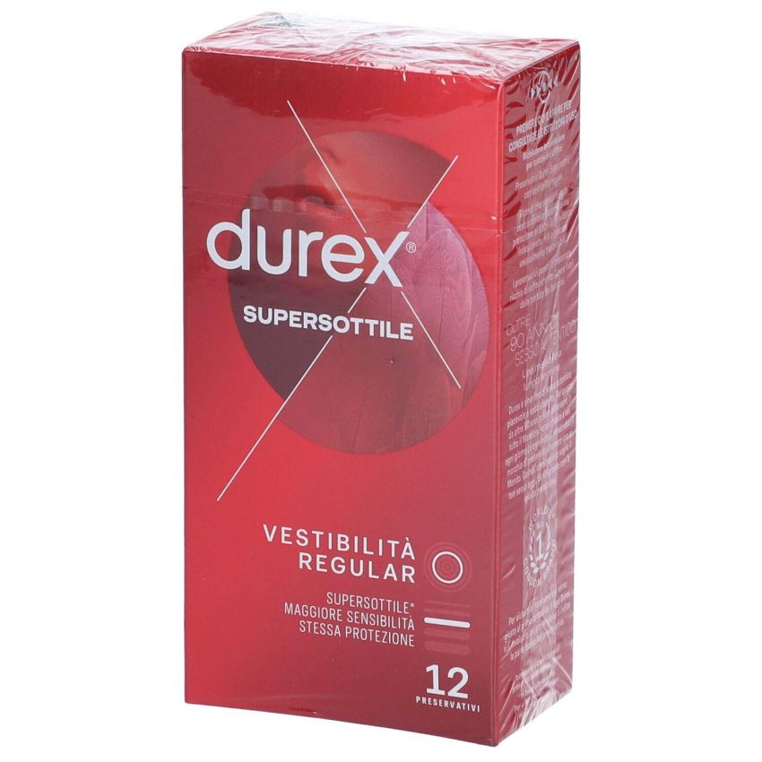 Durex Profilattici Supersottili, Confezione da 12 Pezzi