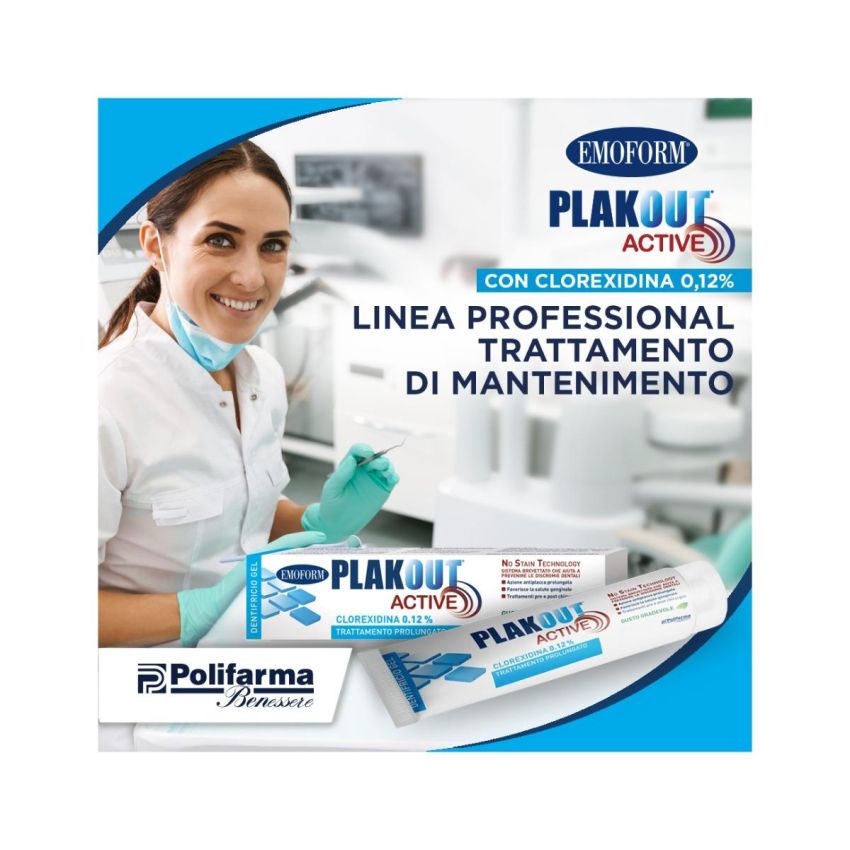 Dentifricio Plakout Active con 0,12% Fluoro
