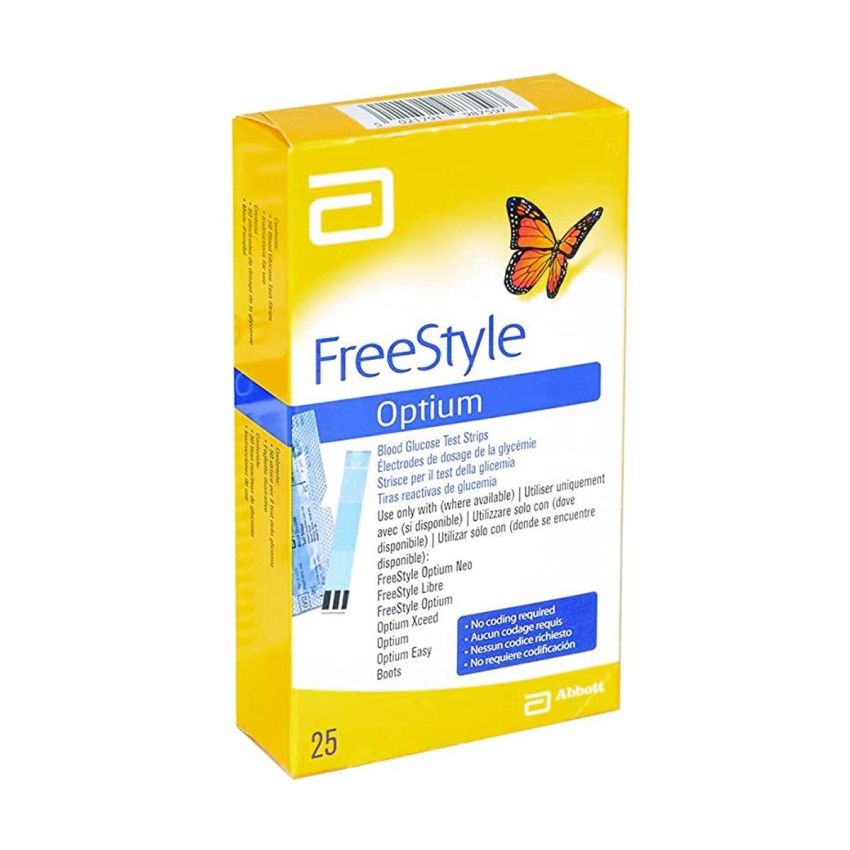 Freestyle Optium Strisce per il Monitoraggio della Glicemia - 25 Pezzi