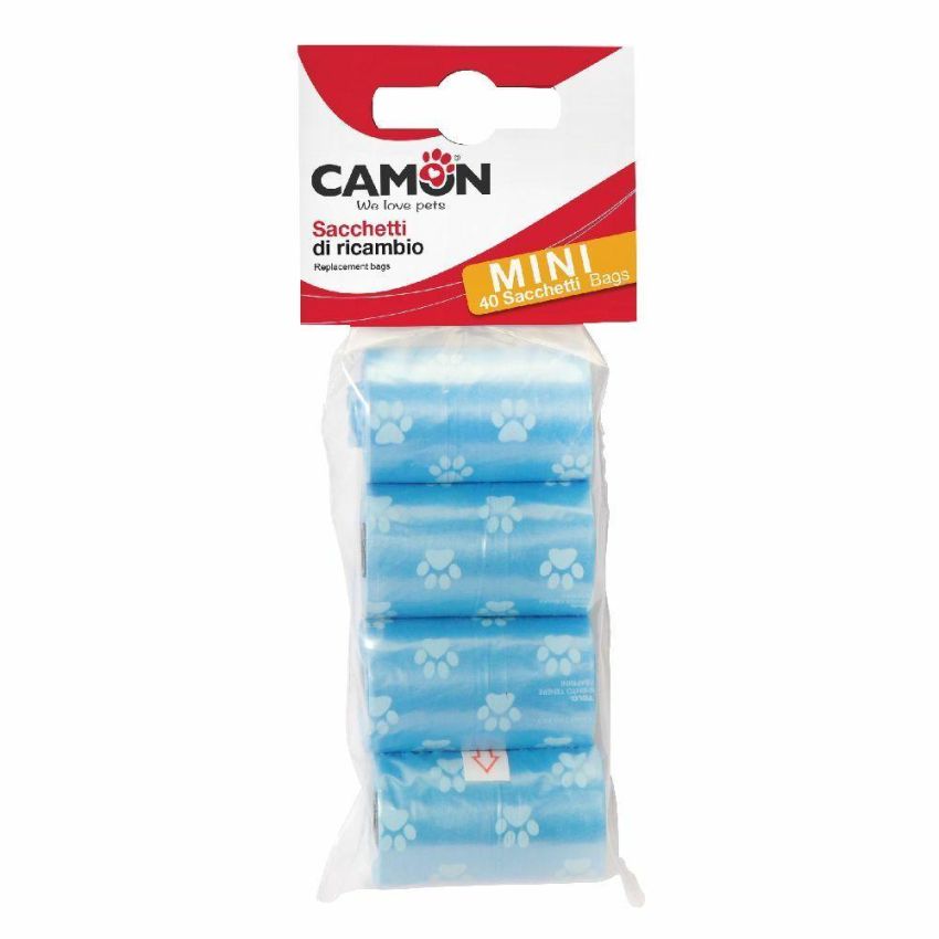 Camon Mini Sacchetti Igienici Colorati - Confezione da 40 Pezzi