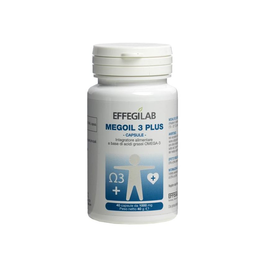 Megoil3 Plus - Integratore Salute - 40 Capsule