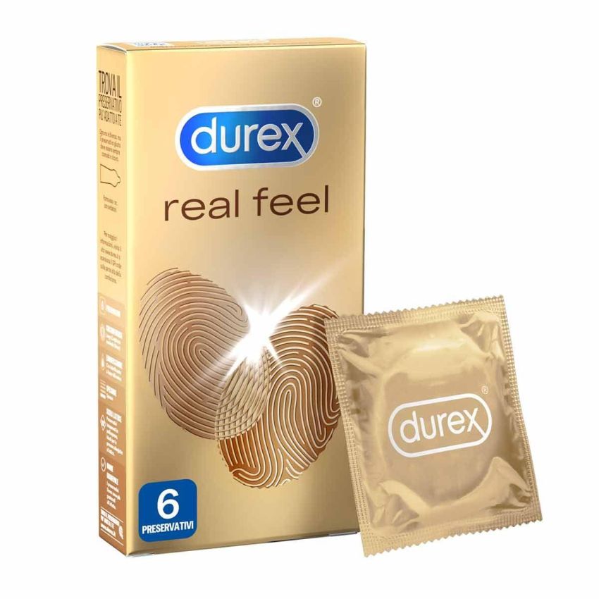 Durex Real Feel - Pack da 6 Profilattici Ultra Sensibili