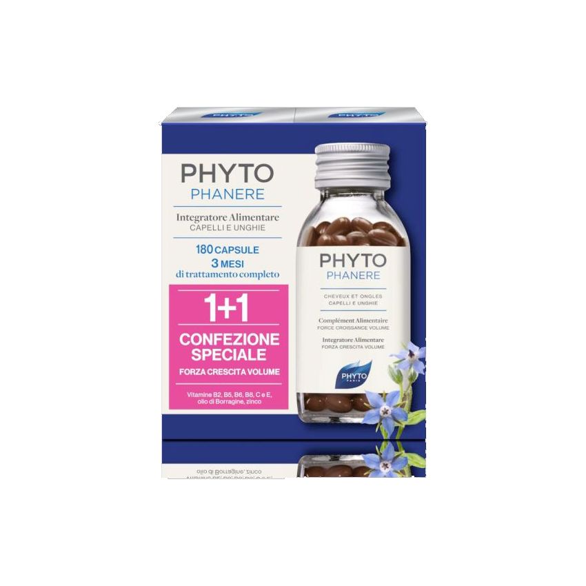 Phyto Phytophanere - Integratore Naturale per Capelli e Unghie, 180 Capsule