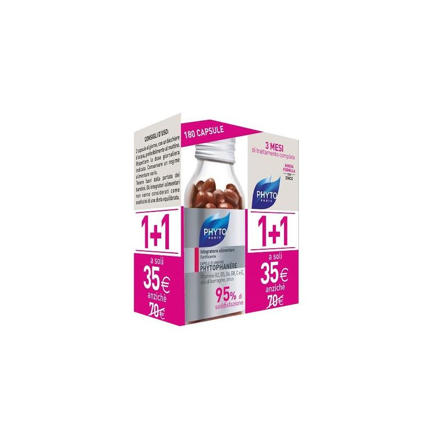 Phyto Phytophanere - Integratore Naturale per Capelli e Unghie, 180 Capsule
