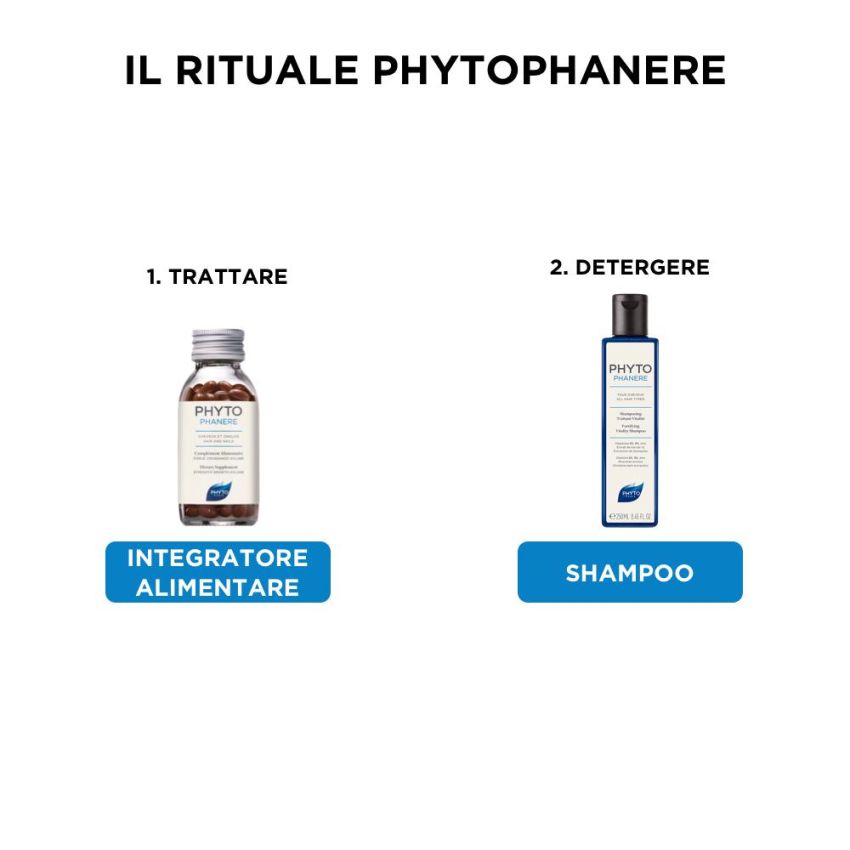 Phyto Phytophanere - Integratore Naturale per Capelli e Unghie, 180 Capsule