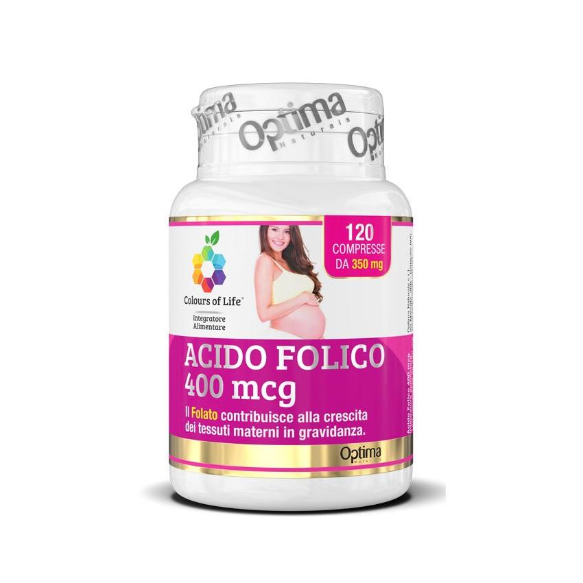 Colours Of Life Acido Folico - Integratore 400mg, 120 Compresse