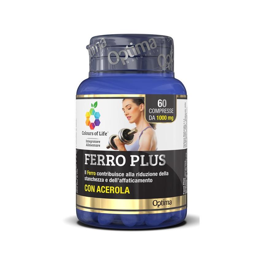 Colours Of Life Ferro Plus - Integratore Alimentare 1000mg, 60 Compresse