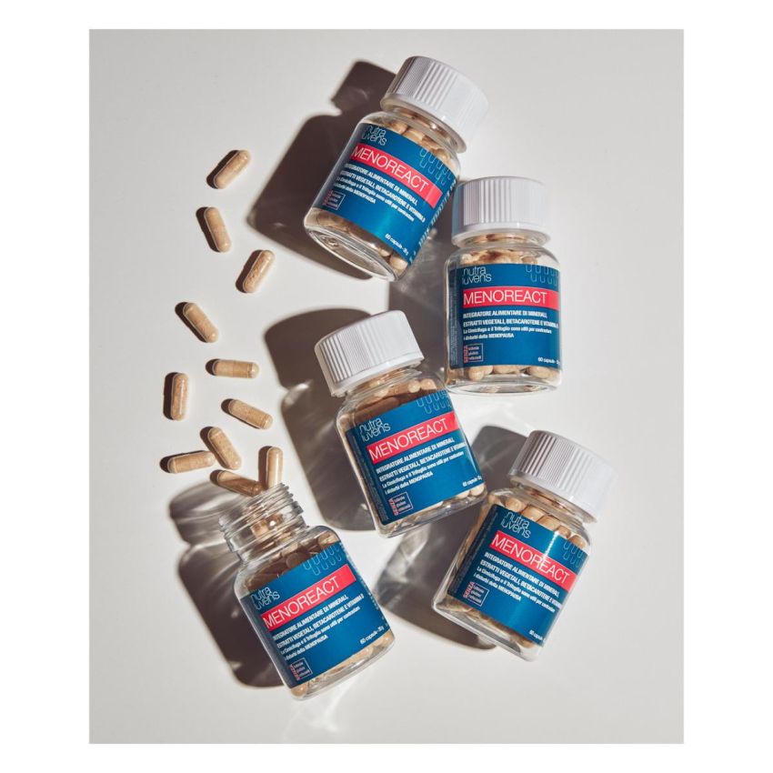 Nutraiuvens Menoreact - Supporto Nutrizionale per la Menopausa, 60 Capsule