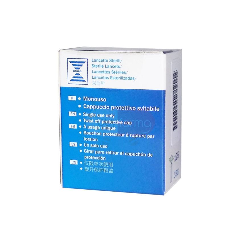 Bruno - Lancette Pungidito Sterili, Confezione da 25 Pezzi
