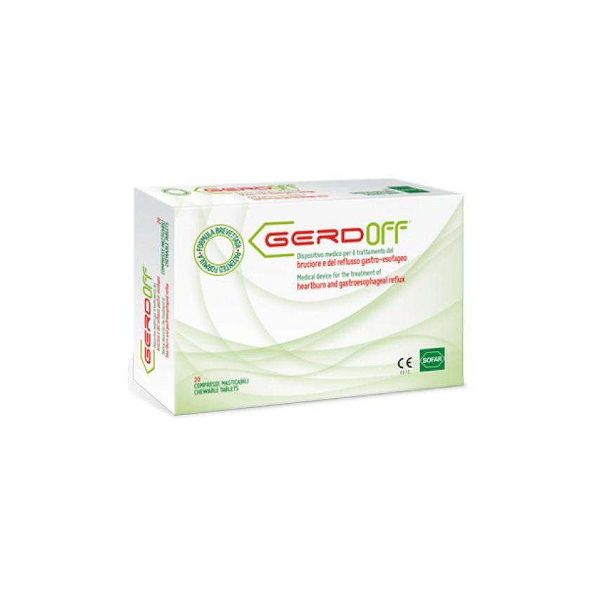 Gerdoff - Pacchetto da 20 Compresse per Reflusso Gastroesofageo