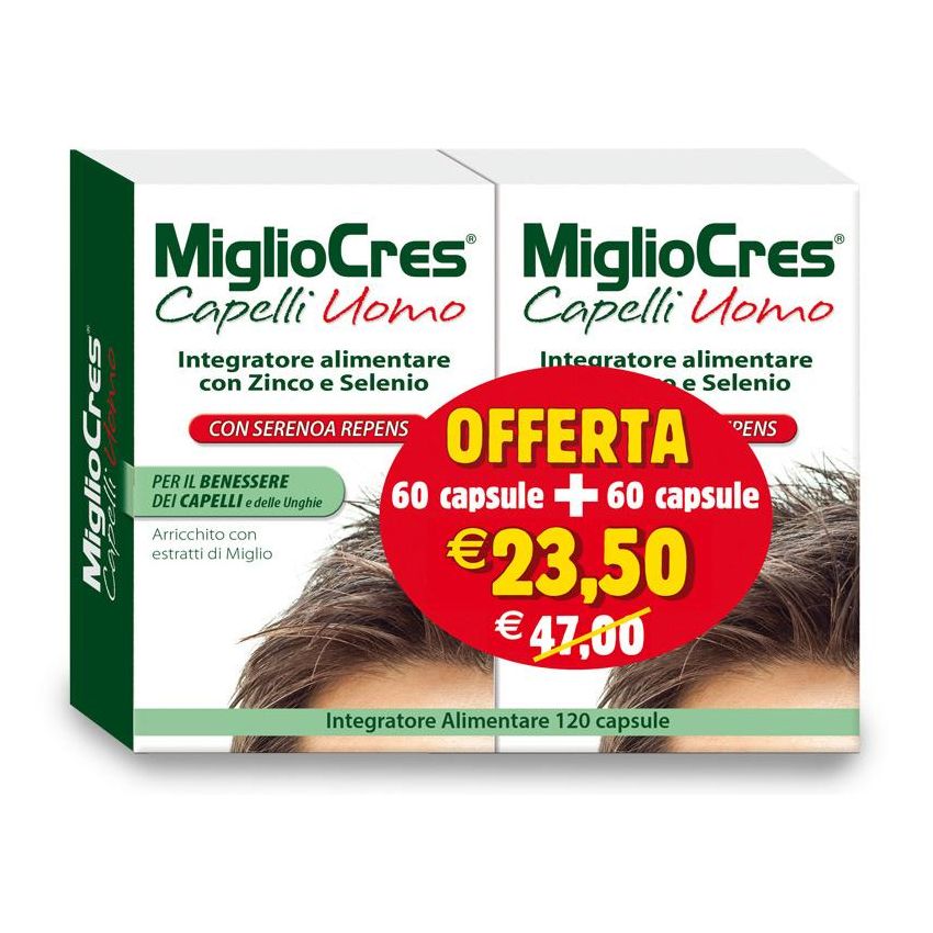Migliocres 120 Capsule per Capelli Uomo