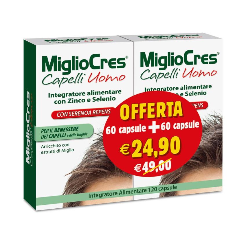 Migliocres 120 Capsule per Capelli Uomo
