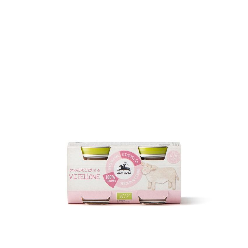 Biologico Omogeneizzato di Vitellone per Neonati 4-6 Mesi - Confezione da 2x80g