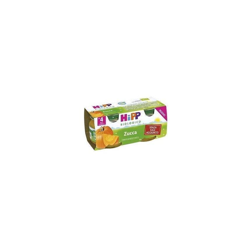 Hipp Bio Omogenizzato di Zucca Biologica per Bambini da 4 Mesi in su, 2x80g