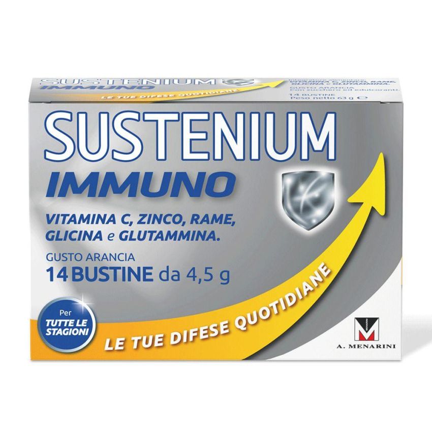Sustenium Immuno Energy - Bustine per il Rafforzamento dell'Immunità, Confezione da 14