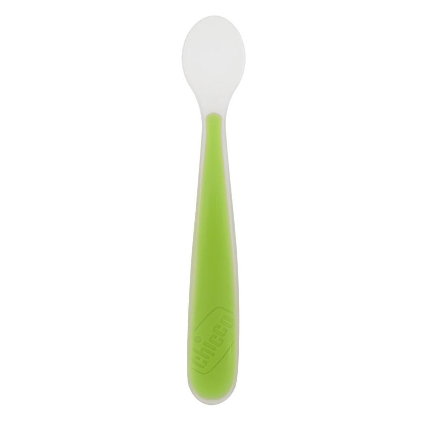Cucchiaio in Silicone Morbido Verde Chicco per Bambini