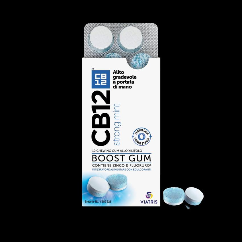 CB12 Boost - Pacco da 10 Pezzi di Chewing-Gum Rinfrescanti